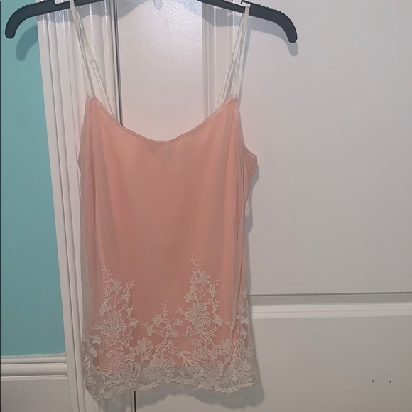 Peach Tanktop with Lace Details - Picture 1 of 2